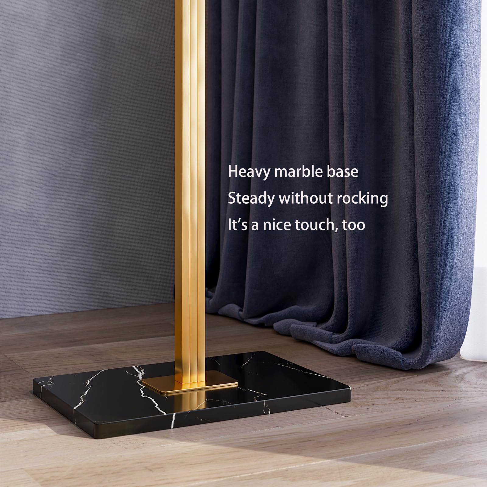 Freestanding Coat Rack with Marble Base