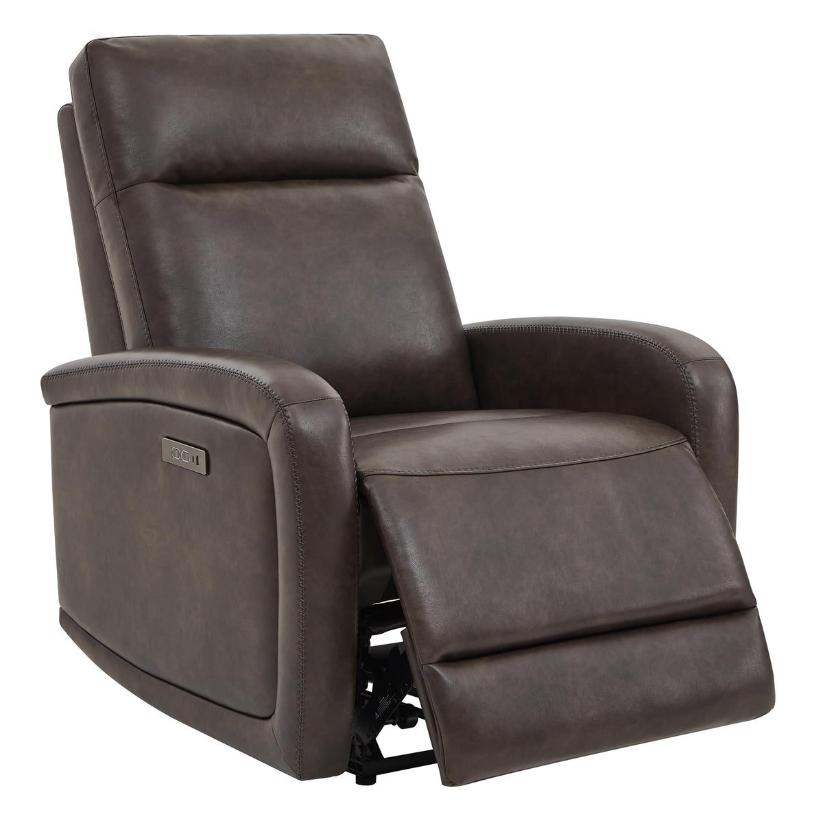 Watson & Whitely Zero Wall Recliners with Power Headrest Faux Leather Brown