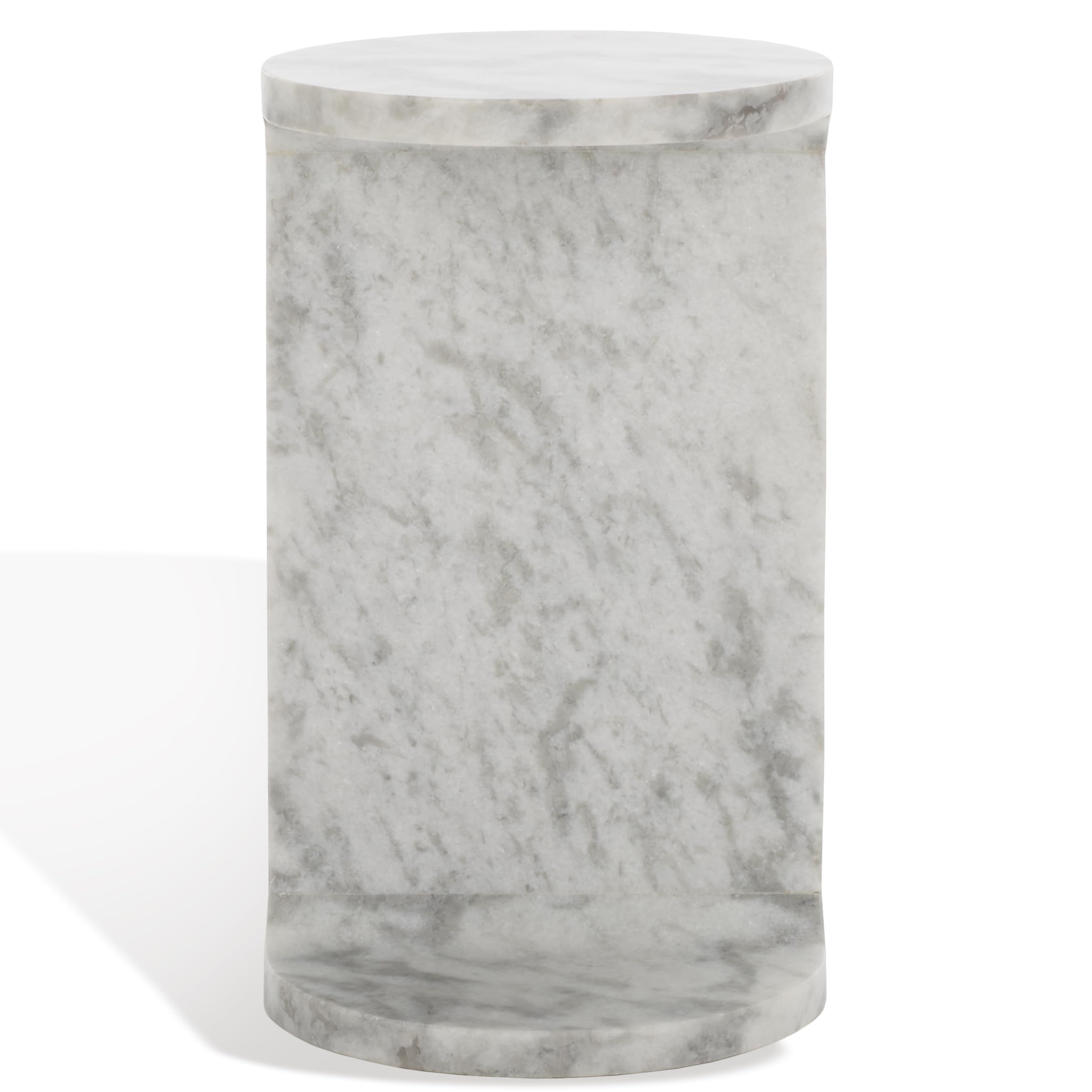 SAFAVIEH Couture Collection Melinda White Marble Accent C-Table (Fully Assembled)