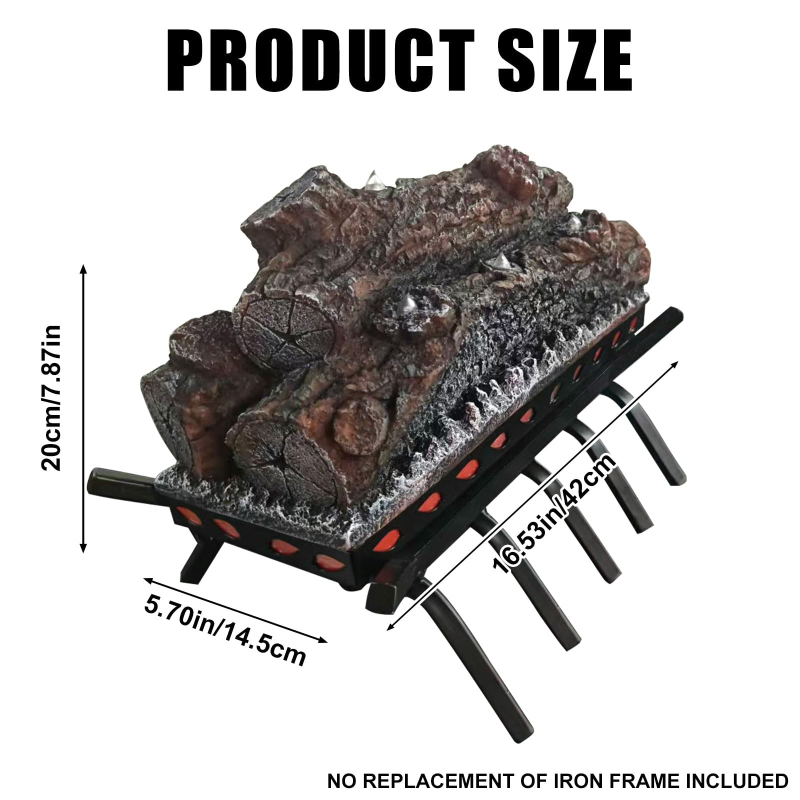 Electric Fireplace Logs with Realistic Flame Effect