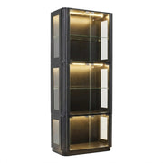 Arched Glass Display Cabinet with LED Lights