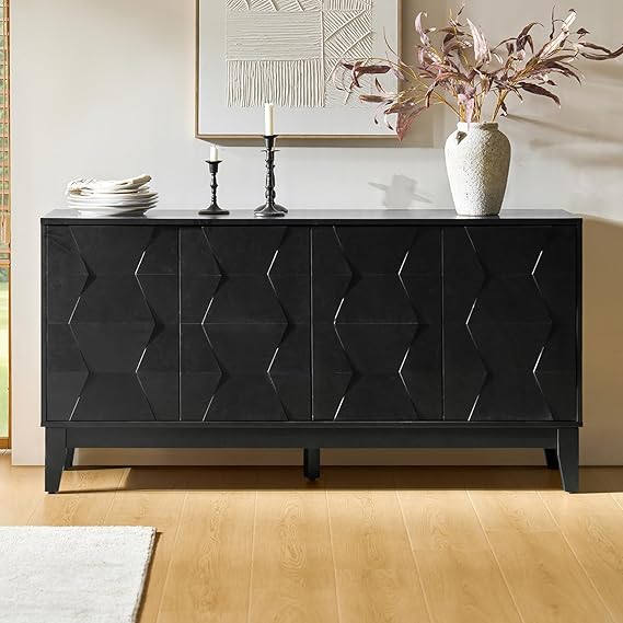 60" Sideboard Buffet Cabinet with 4 Doors & 2 Shelves