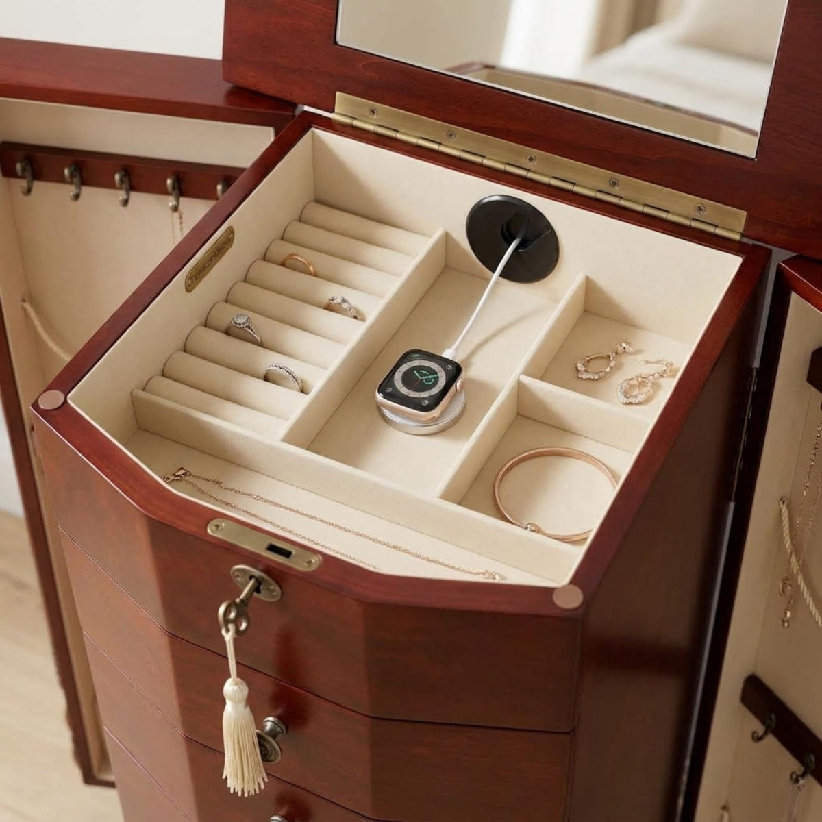 Hives and Honey Florence Large Jewelry Armoire Jewelry Organizer