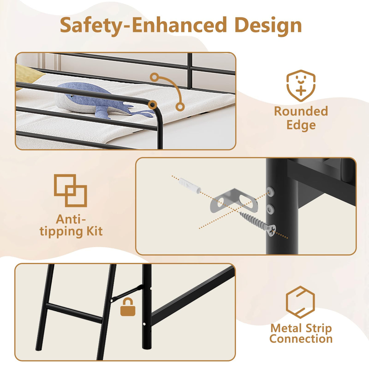 Twin Metal Low Loft Bed