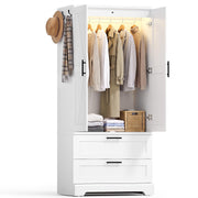 White Wardrobe with Sensor Light