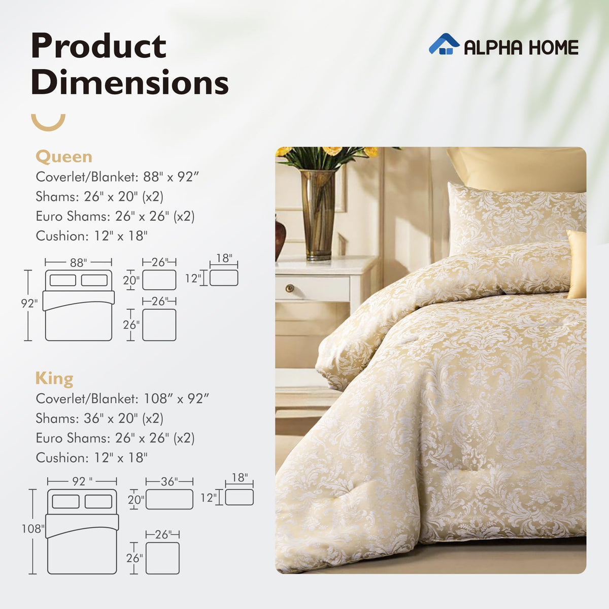 King Jacquard Comforter Set