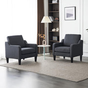 VINGLI Accent Chairs for Living Room Chairs Mid Century Modern Chair Sofa Chair Upholstered Arm Chair with Scooped Arms for Bedroom, Apartment, Office, Studio, Waiting Room, Play Room