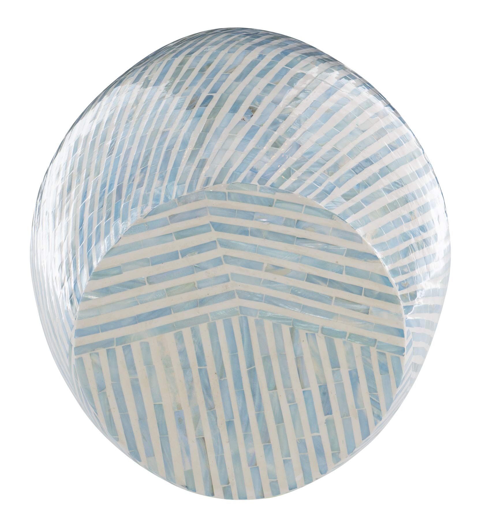 Capiz Shell Drum Accent Table