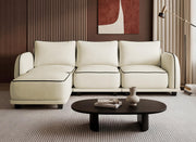L-Shaped Sectional Sofa with Ottoman