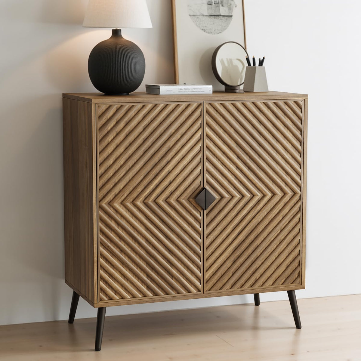 Walnut Sideboard with Adjustable Shelf