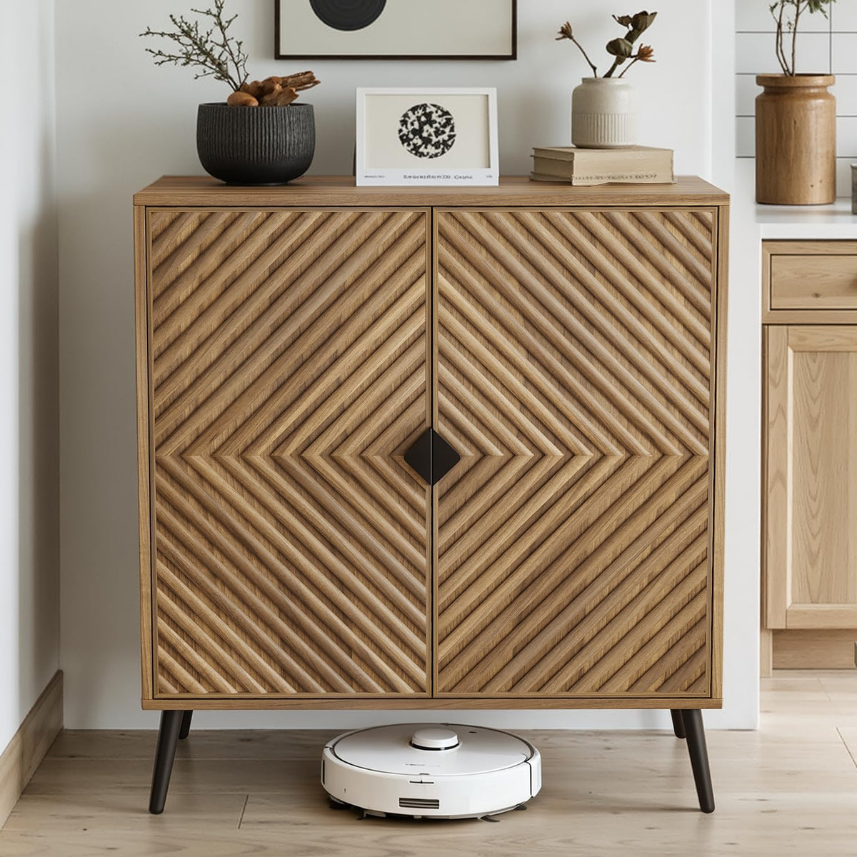 Walnut Sideboard with Adjustable Shelf