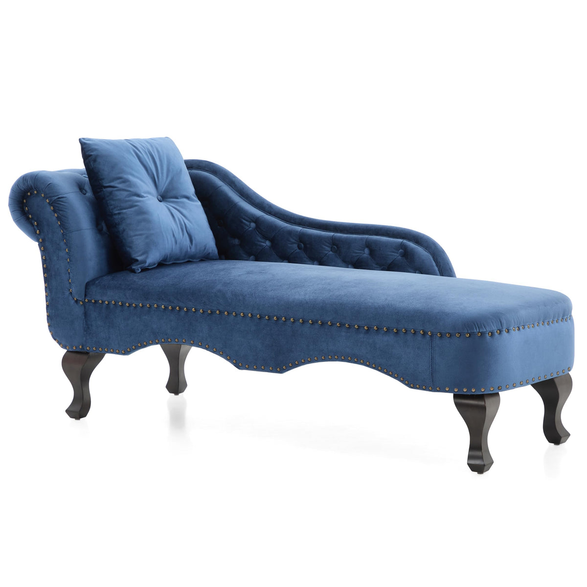 Navy Velvet Chaise Lounge