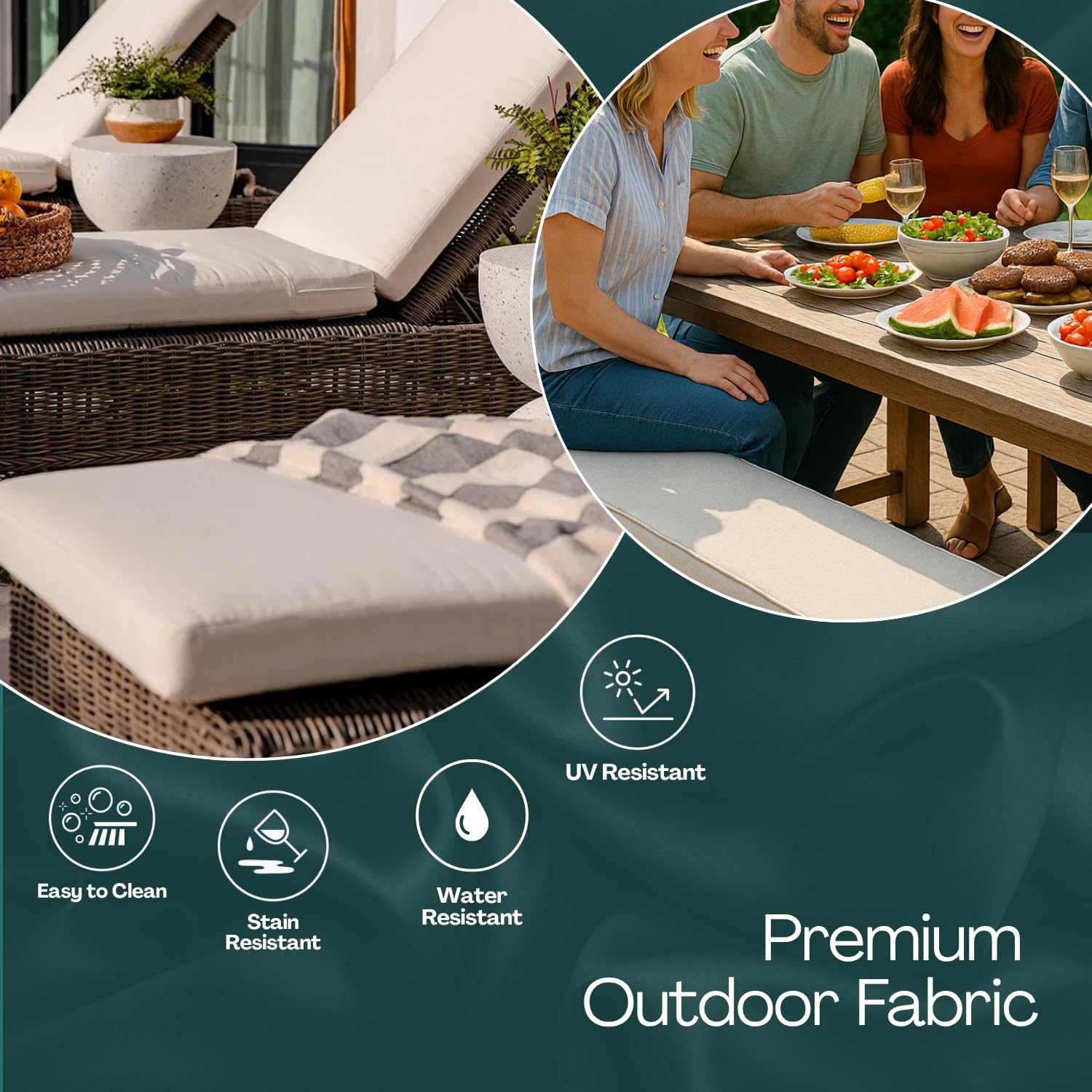 Resort Spa Home Decor Set of 4 Indoor Outdoor Lumbar Pillows | 20” x 12” | 2 Black & White Stripe + 2 Solid Yellow | Decorative Rectangle Pillows for Patio, Porch, or Indoor Use | All-Weather Fabric