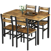 5-Piece Farmhouse Dining Table Set for 4