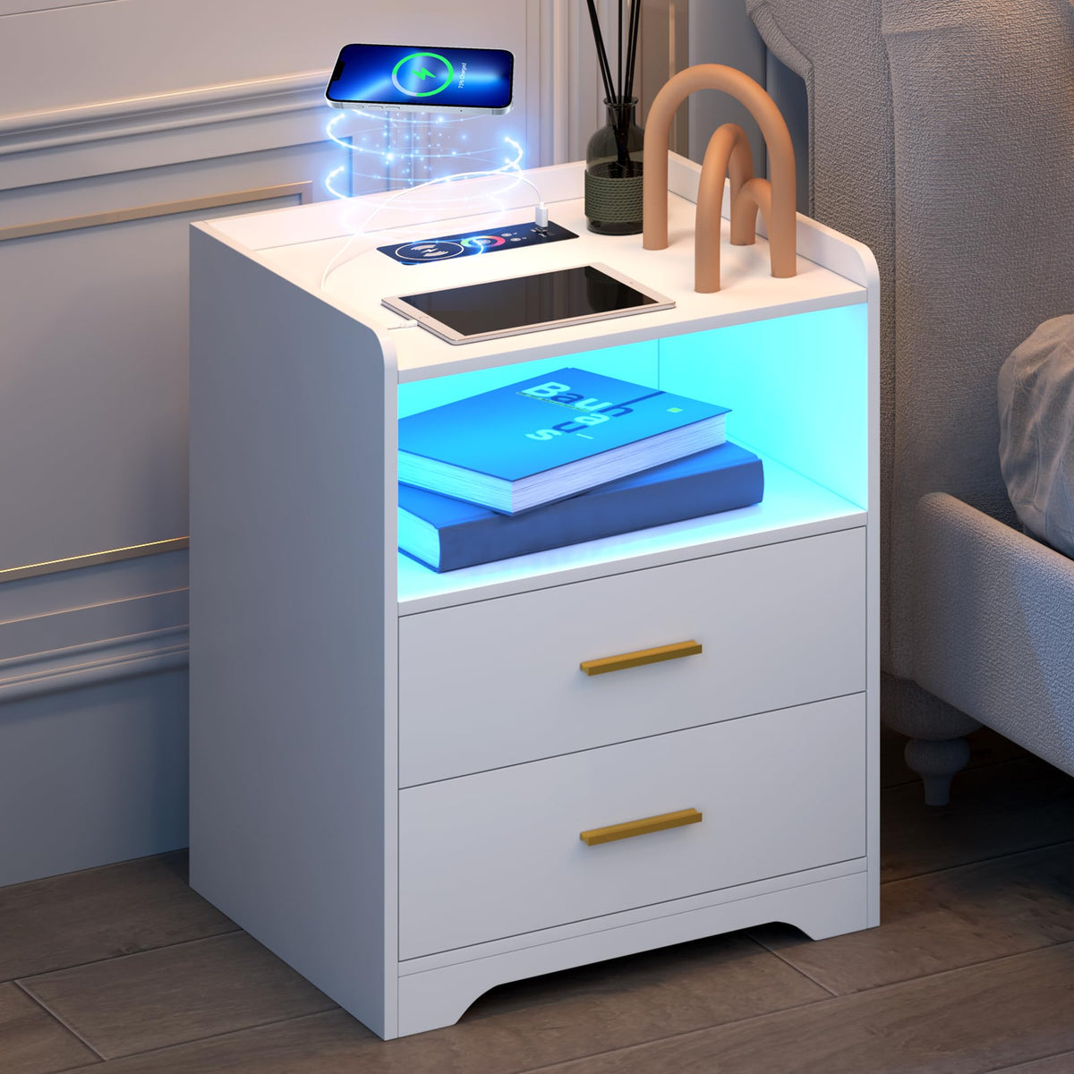 LED Charging Nightstand