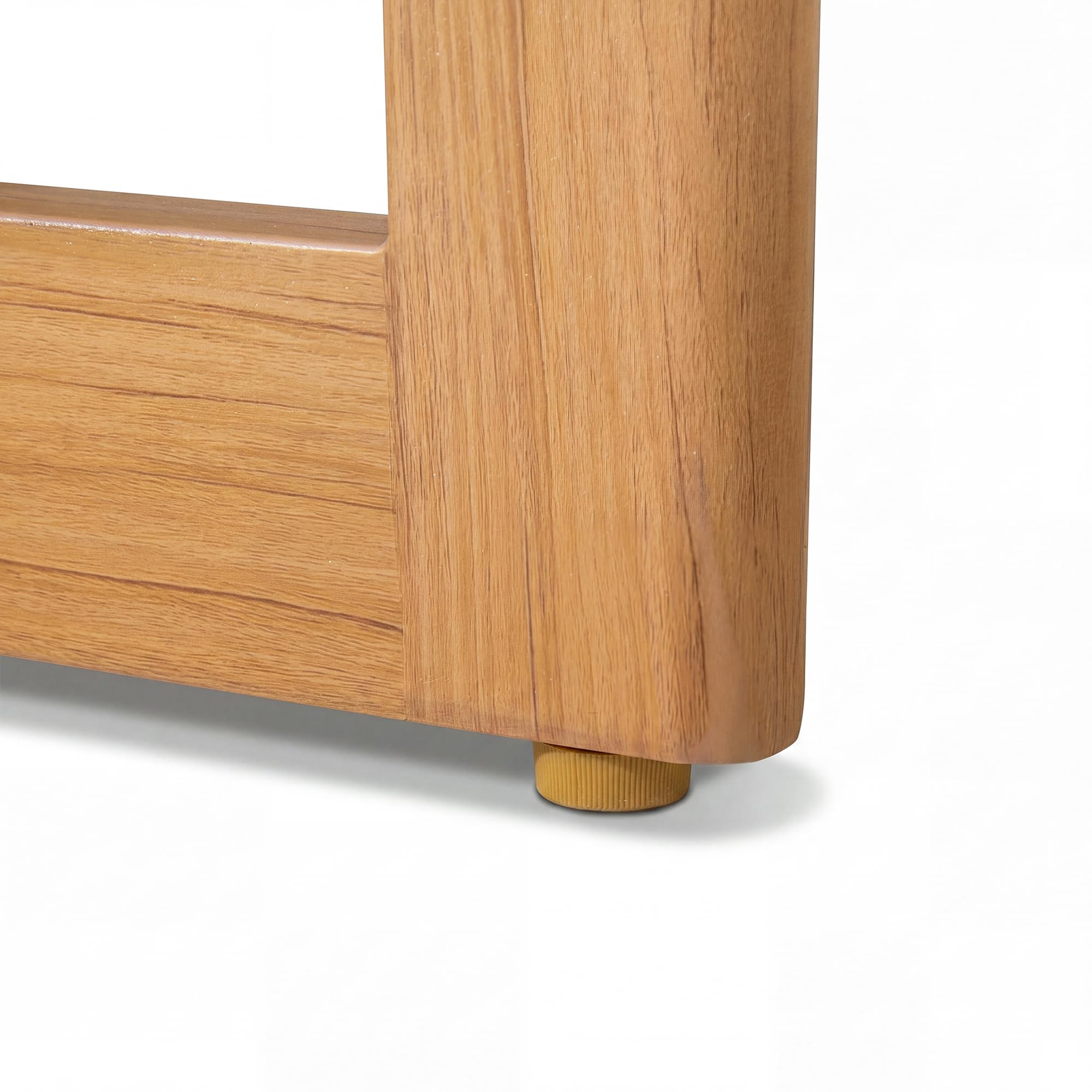 Outdoor Patio Ottoman with Cushion, Teak Finish