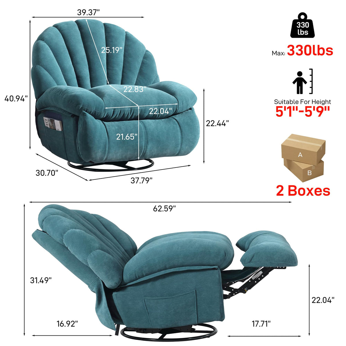 Swivel Rocker Recliner Chair