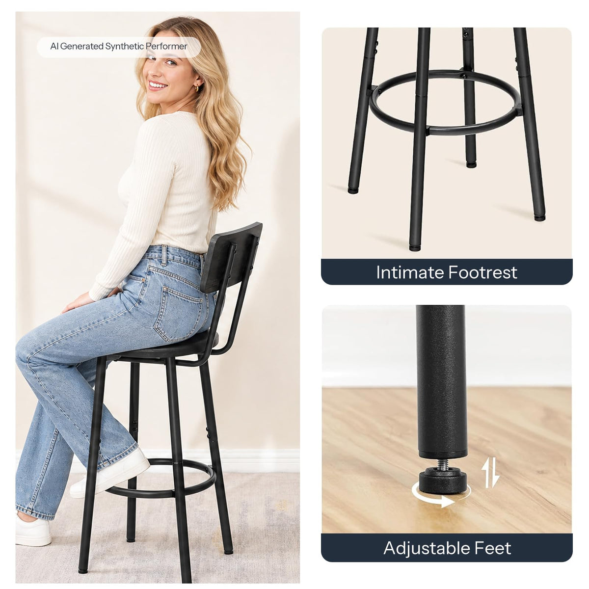Round Bar Table and Stools Set