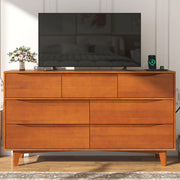 7-Drawer Solid Wood Dresser with Power Outlet
