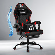 Ergonomic High-Back Gaming Chair with Footrest