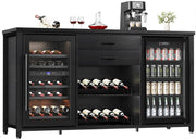 Large Coffee Bar Cabinet with 2 Fridge Spaces