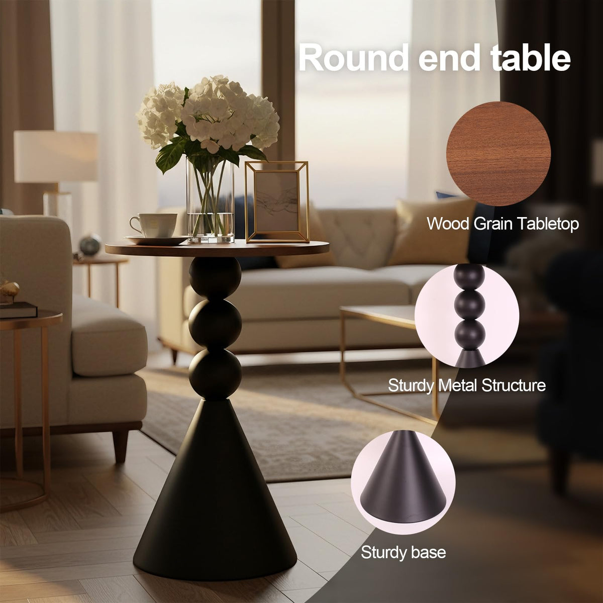 Round Pedestal Drink Table