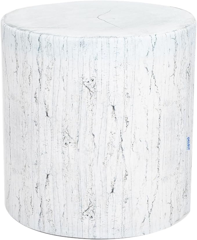 Waterproof Round Pouf Ottoman with Removable Cover