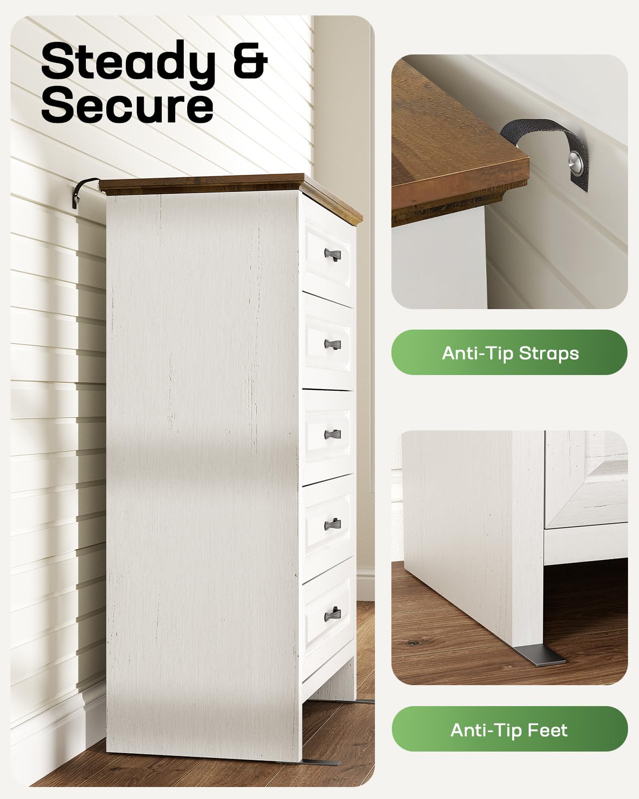 5-Drawer Farmhouse Dresser