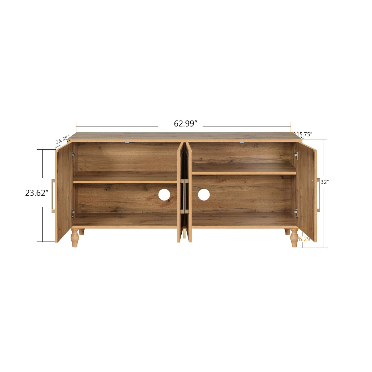 Carved Natural Sideboard