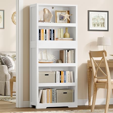 69-Inch Tall Bookshelf with Drawers, Cabinet & 8 Open Shelves