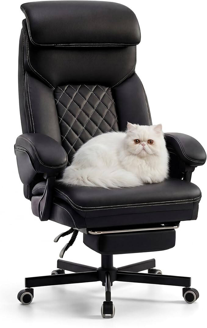 Big & Tall Gaming Office Chair with Footrest & Lumbar Support