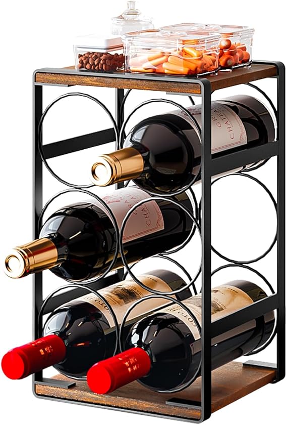 23-Bottle Freestanding Metal Wine Rack
