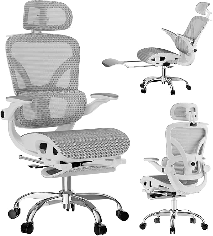 Ergonomic Mesh Office Chair with Lumbar Support & 3D Headrest