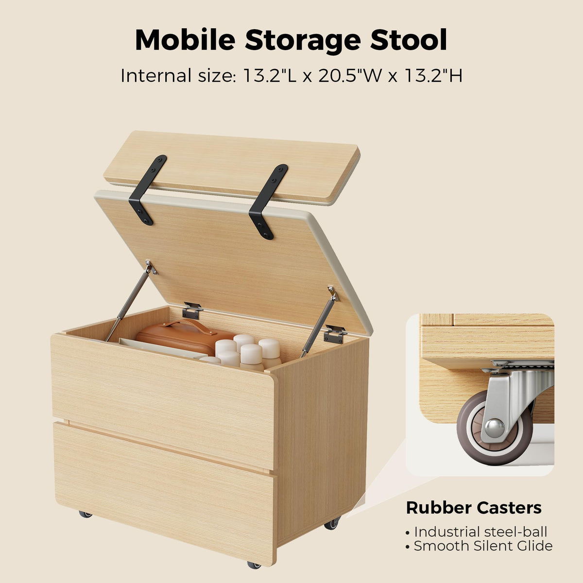 LED Makeup Vanity with Storage Stool