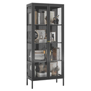 4-Tier Glass Display Cabinet