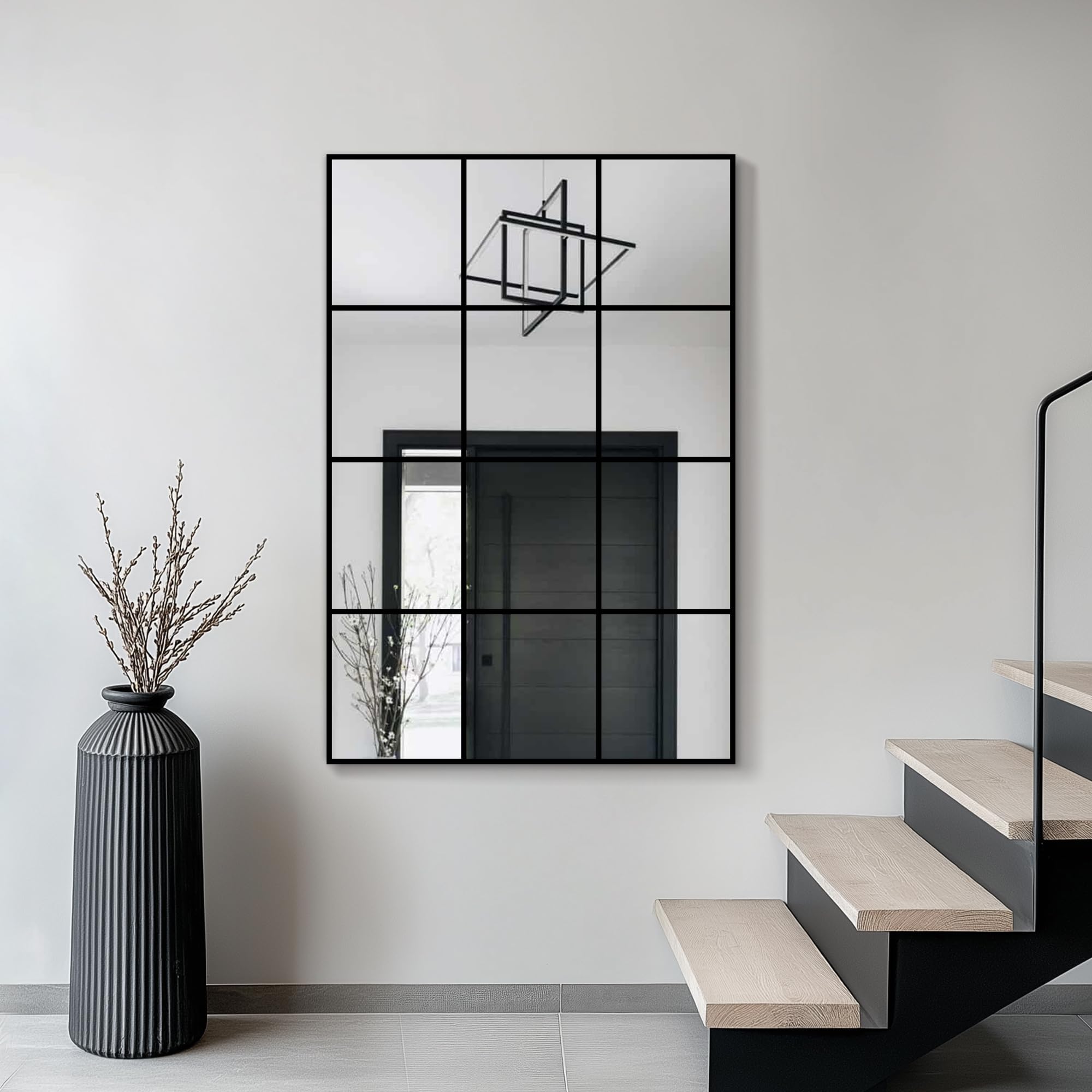 Windowpane Grid Wall Mirror