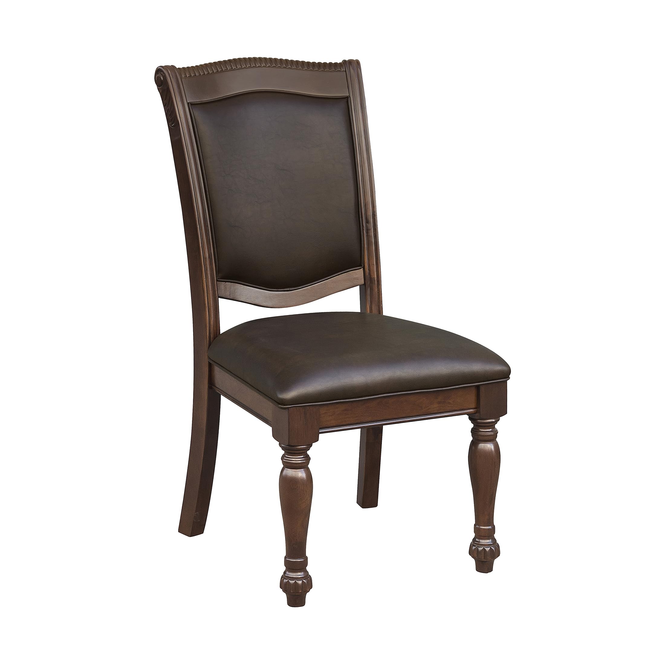 Traditional Dining Chairs, Set of 2 – Cherry Finish