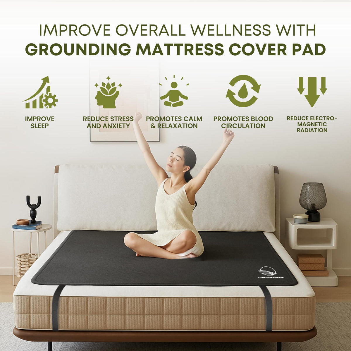 Queen Grounding Mattress Pad