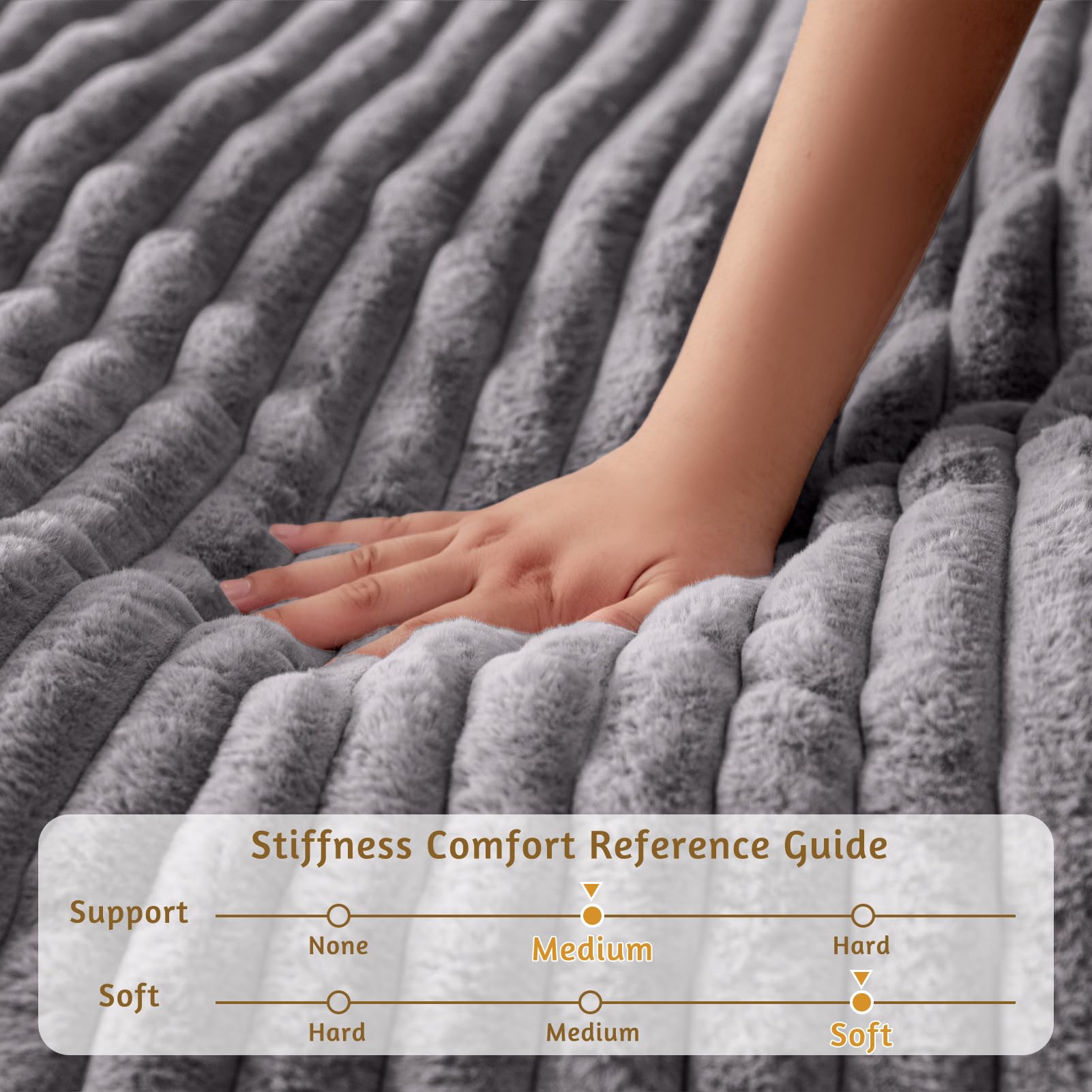 6-Inch Full Size Futon Mattress – Faux Fur, Foam Fill