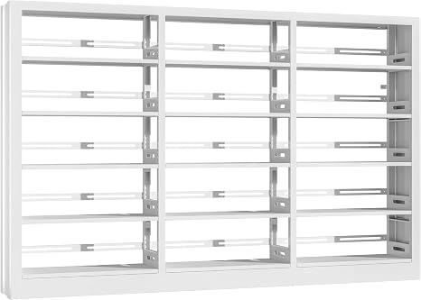5-Tier Adjustable Metal Bookcase
