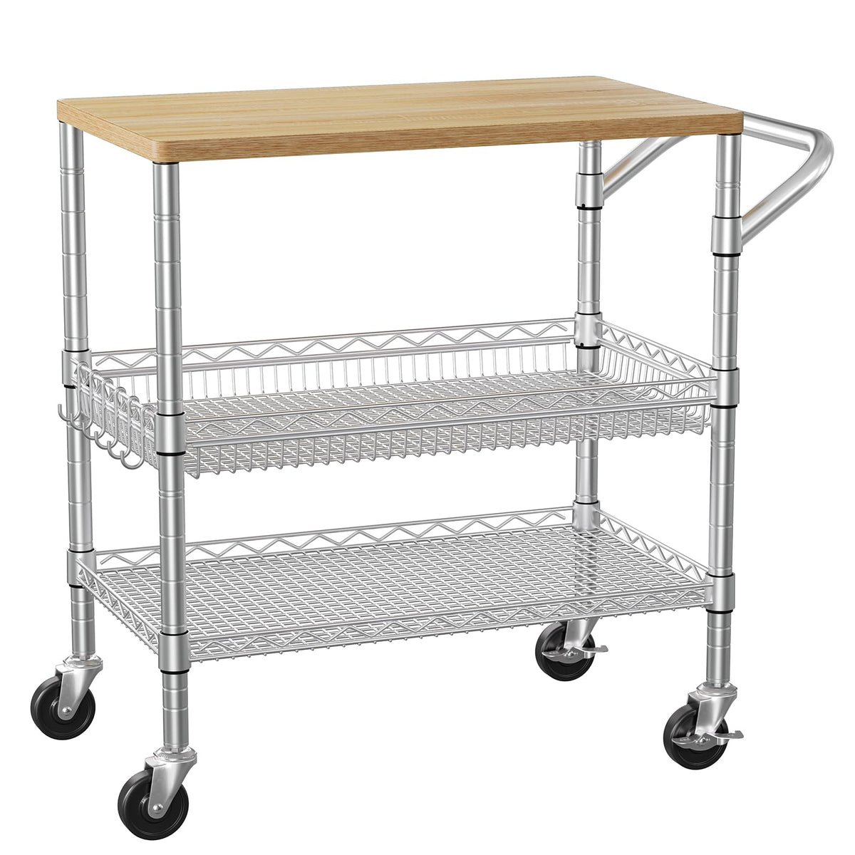 3-Tier Rolling Kitchen Cart
