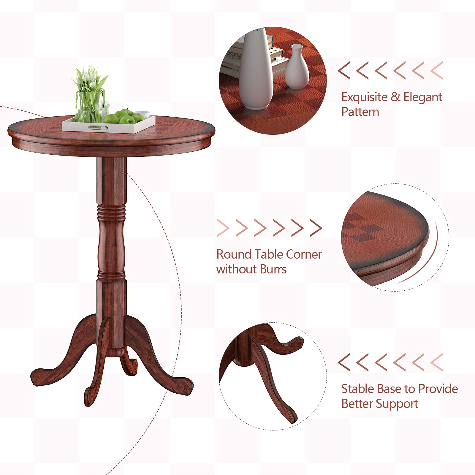Round Bar Table & Swivel Stool Set