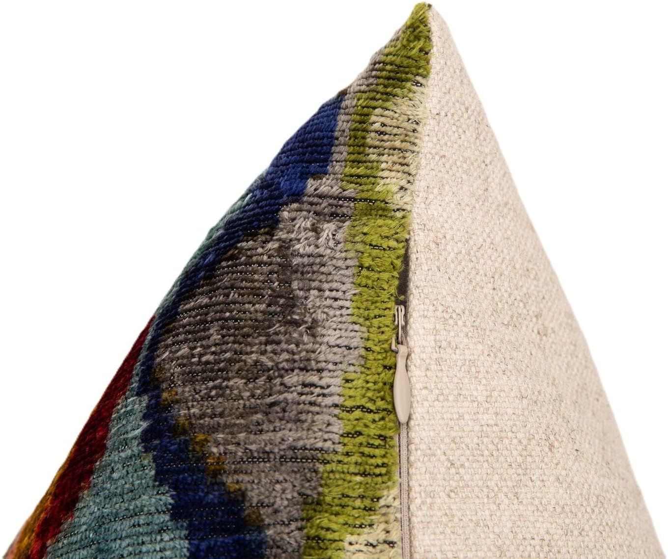 Handmade Velvet Throw Pillow 16x24 – Multicolor Abstract
