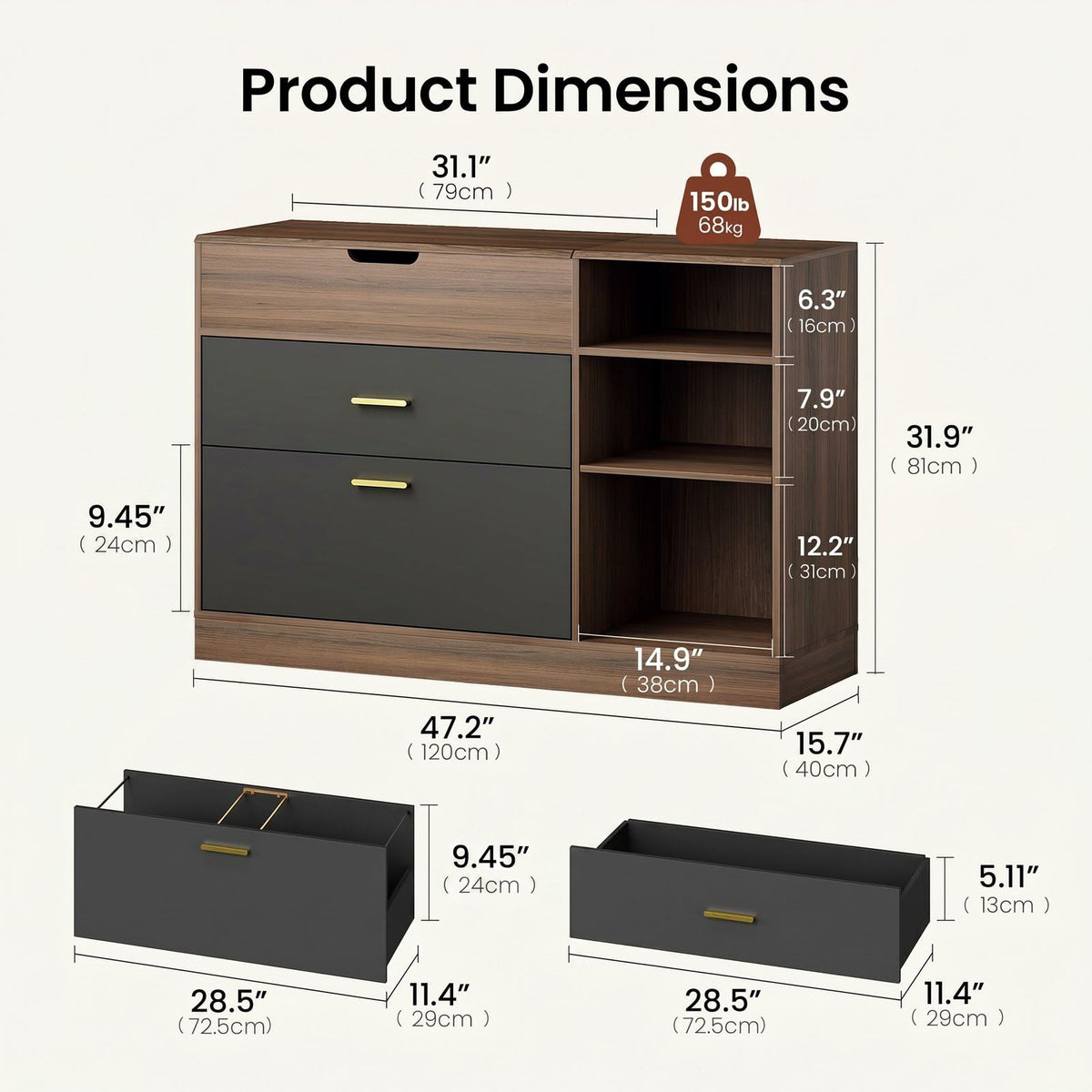 Flip-Top File Cabinet
