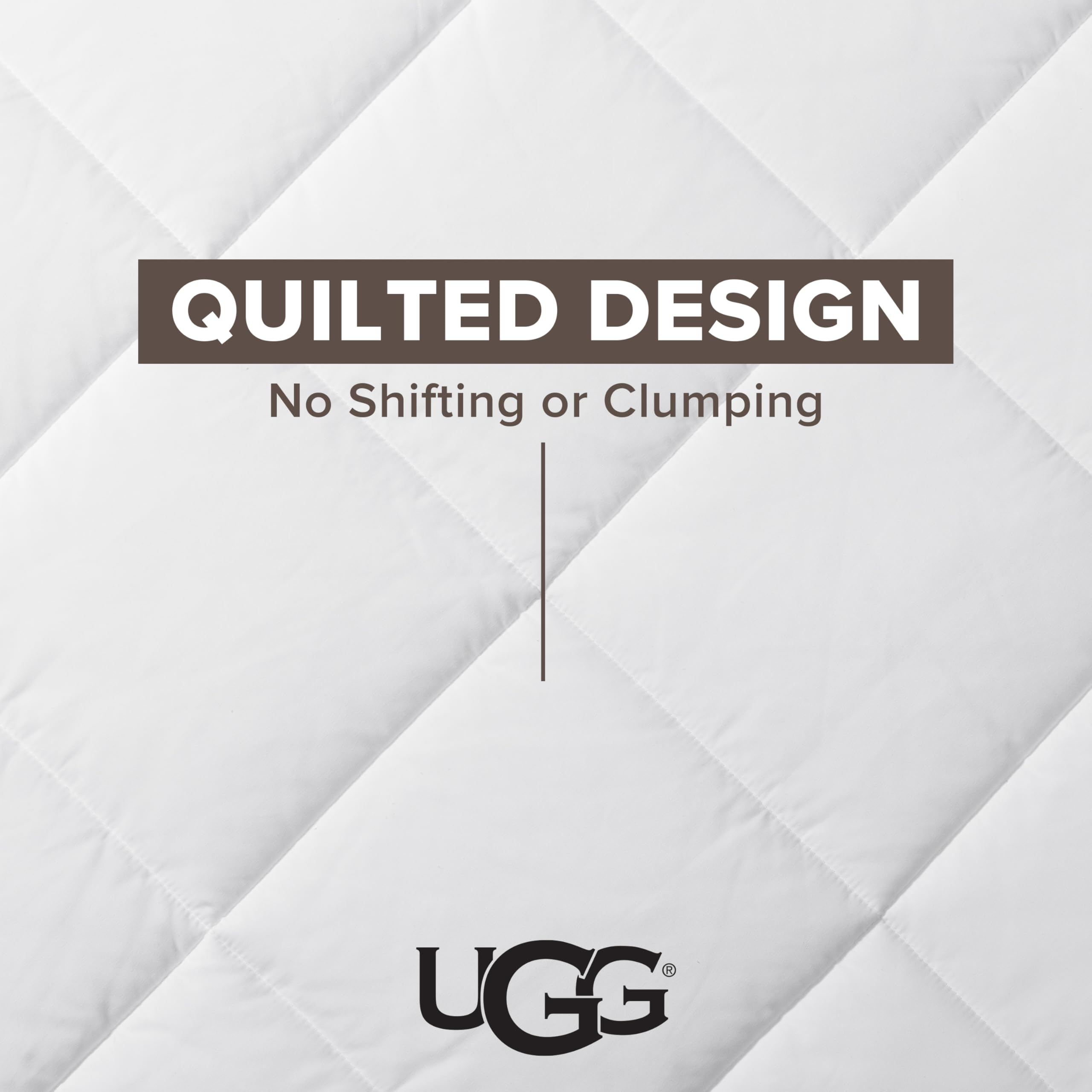 UGG Danielle Full/Queen Comforter Duvet Insert Cooling Lightweight Down Alternative Hypoallergenic Washable Quilted Fluffy Comforter Blanket with Corner Tabs for Duvet Cover, Full/Queen, Bright White