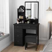 Black Lighted Makeup Vanity Set