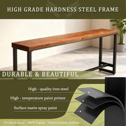 Caotpe Bar Height Table Long Bar Table Solid Wood Farmhouse Bar Table Industrial Long Bar Height Table for Kitchen Coffee Shop, No Stool(47" L x 15.7" W x 41.3" H)