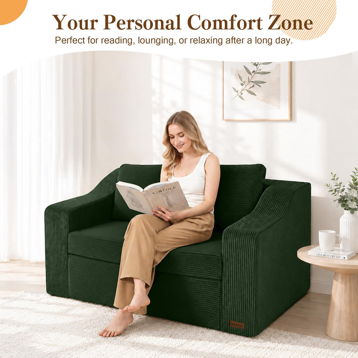 Corduroy Loveseat Sofa Bed