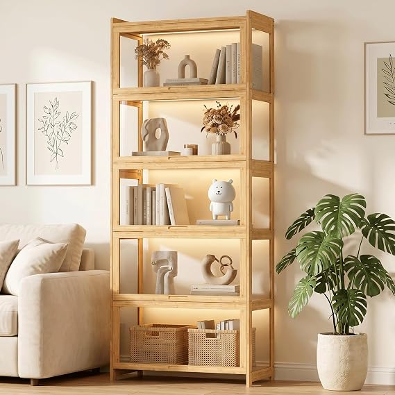 Bamboo Acrylic Display Cabinet