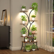 Multi-Tier Plant Stand with Grow Lights, 62" Tall